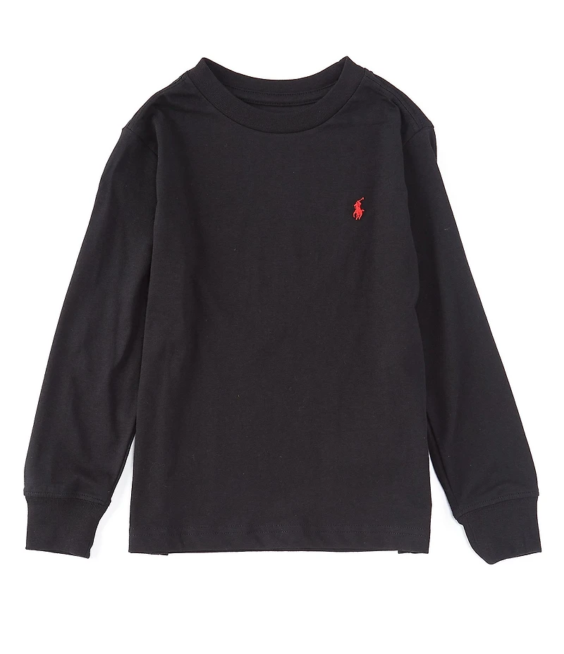 Polo Ralph Lauren Little Boys Jersey Crew Neck Long Sleeve T-Shirt