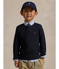 Polo Ralph Lauren Little Boys Long Sleeve Cable Knit Sweater