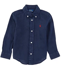 Polo Ralph Lauren Little Boys Long Sleeve Linen Shirt