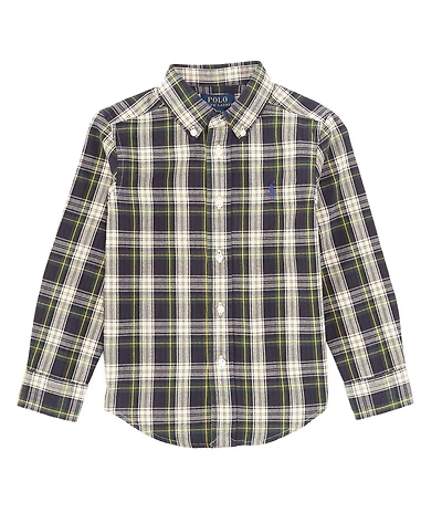 Polo Ralph Lauren Little Boys Long Sleeve Plaid Brushed Oxford Shirt
