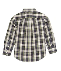 Polo Ralph Lauren Little Boys Long Sleeve Plaid Brushed Oxford Shirt
