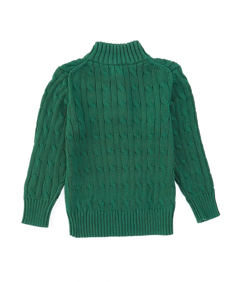 Polo Ralph Lauren Little Boys Long Sleeve Quarter-Zip Cable-Knit Sweater