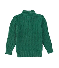Polo Ralph Lauren Little Boys Long Sleeve Quarter-Zip Cable-Knit Sweater
