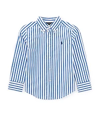 Polo Ralph Lauren Little Boys Long-Sleeve Stripe Poplin Shirt