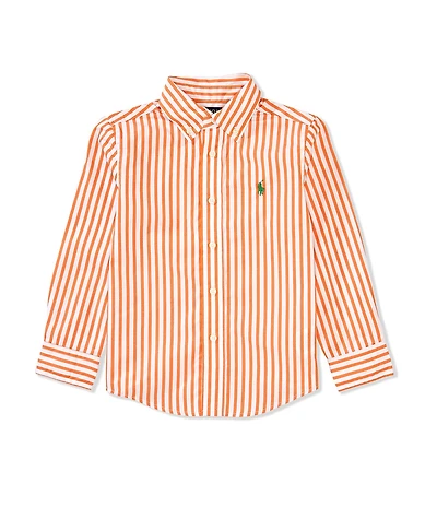 Polo Ralph Lauren Little Boys Long Sleeve Striped Poplin Shirt
