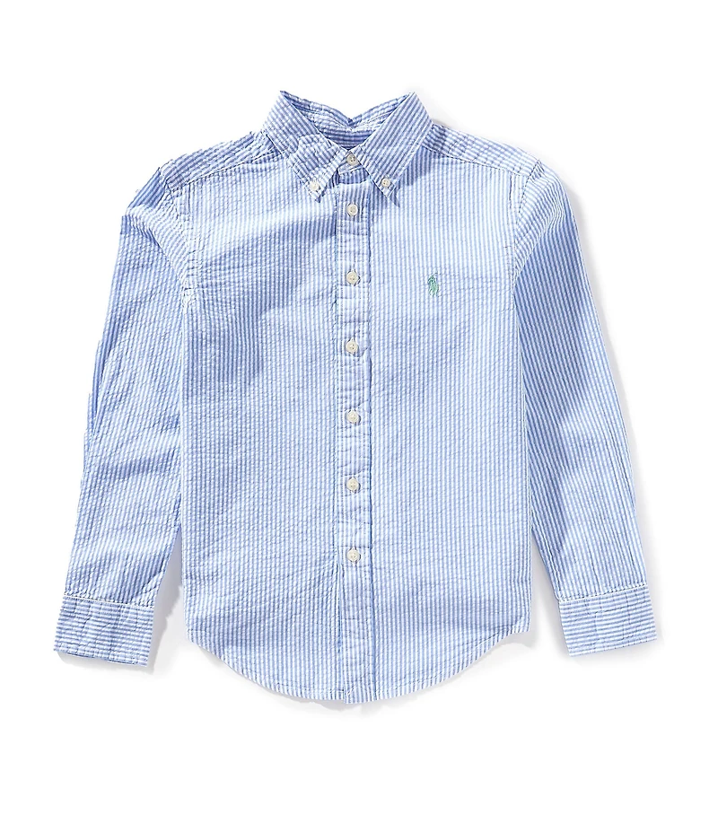 Polo Ralph Lauren Little Boys Long Sleeve Striped Seersucker Shirt