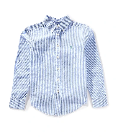 Polo Ralph Lauren Little Boys Long Sleeve Striped Seersucker Shirt