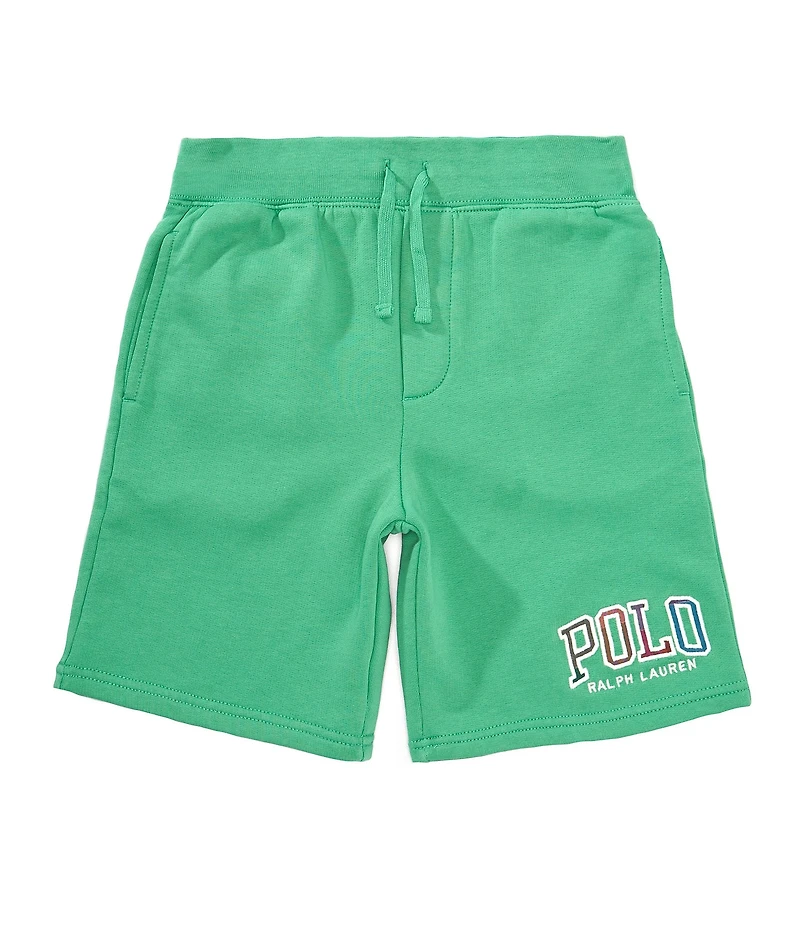 Polo Ralph Lauren Little Boys Madras-Logo Fleece Shorts