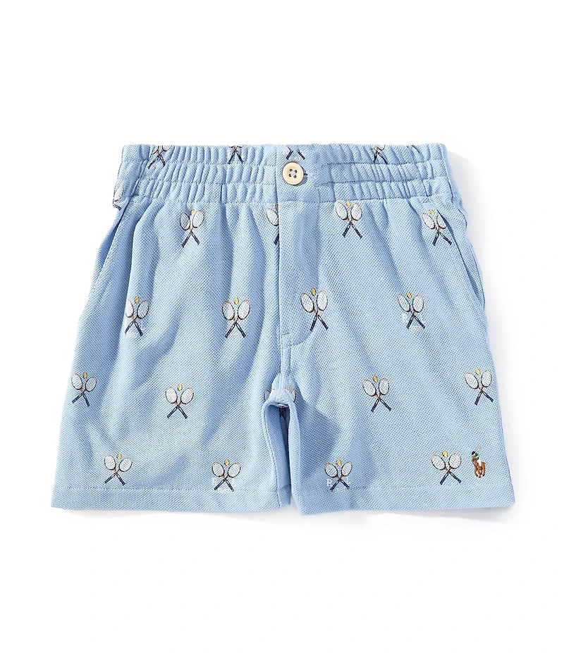 Polo Ralph Lauren Little Boys Polo Prepster Tennis-Print Mesh Shorts