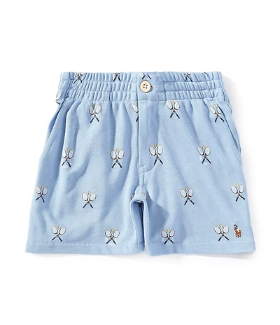 Polo Ralph Lauren Little Boys Polo Prepster Tennis-Print Mesh Shorts