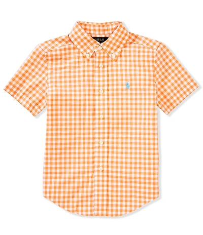 Polo Ralph Lauren Little Boys Short Sleeve Gingham Poplin Shirt
