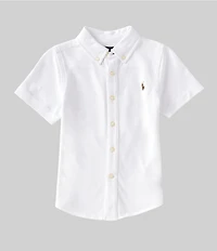 Polo Ralph Lauren Little Boys Short Sleeve Knit Oxford Shirt