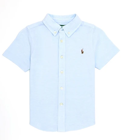 Polo Ralph Lauren Little Boys Short Sleeve Knit Oxford Shirt