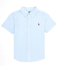 Polo Ralph Lauren Little Boys Short Sleeve Knit Oxford Shirt