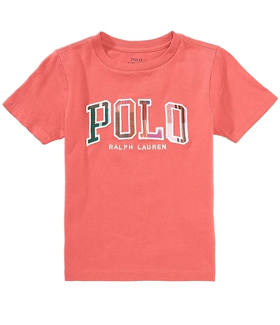 Polo Ralph Lauren Little Boys Short Sleeve Madras-Logo Jersey T-Shirt