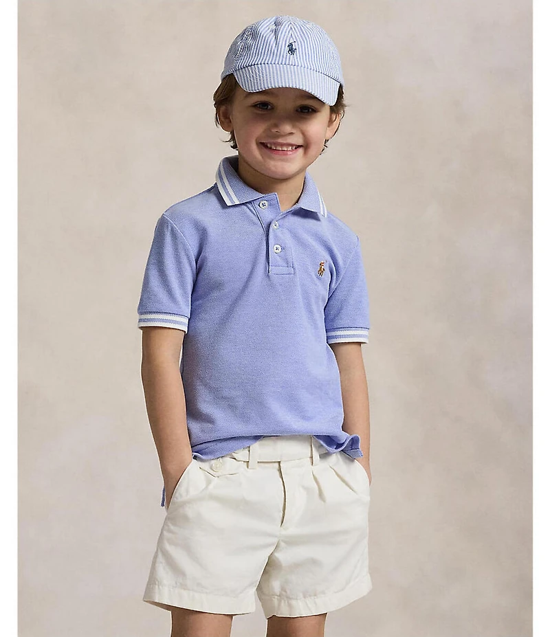 Polo Ralph Lauren Little Boys Short Sleeve Oxford Mesh Polo Shirt