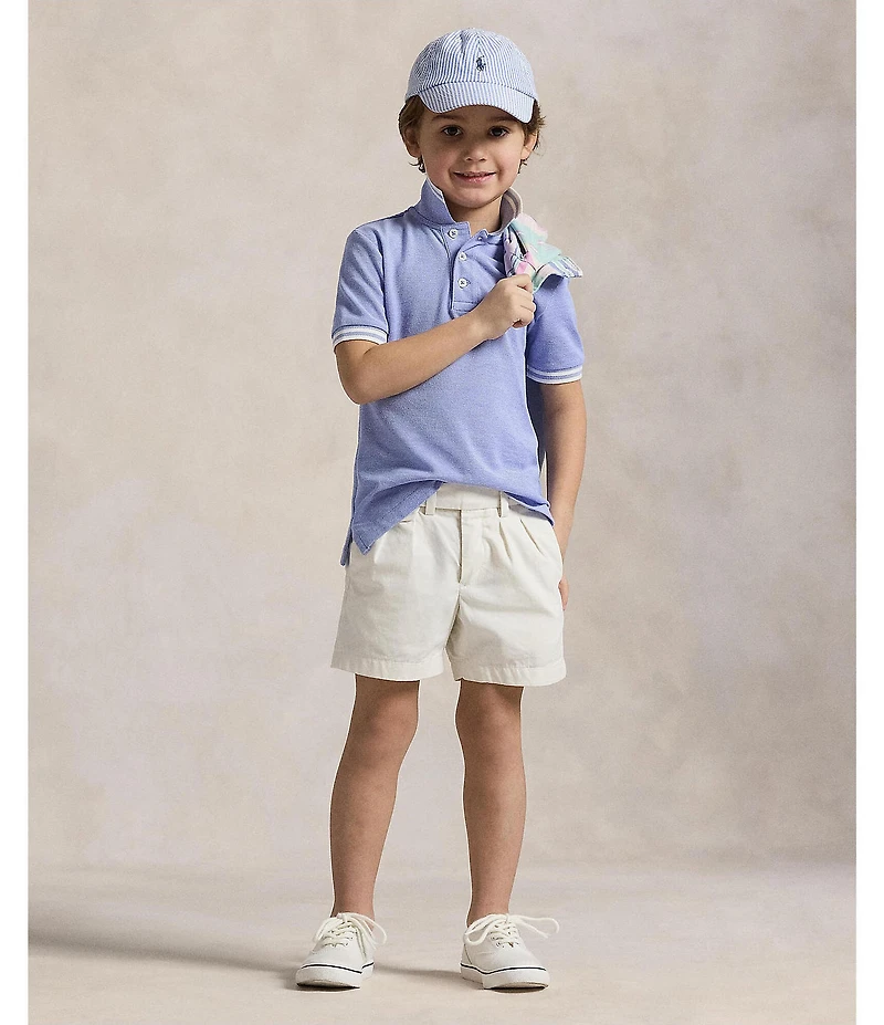 Polo Ralph Lauren Little Boys Short Sleeve Oxford Mesh Polo Shirt