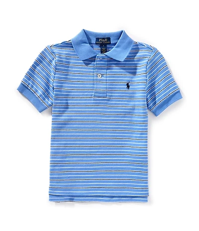 Polo Ralph Lauren Little Boys Short Sleeve Striped Interlock Polo Shirt