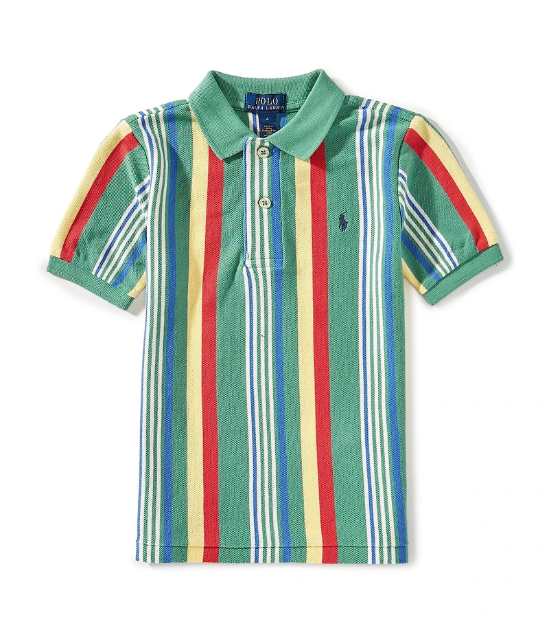 Polo Ralph Lauren Little Boys Short-Sleeve Vertical Striped Mesh Polo Shirt