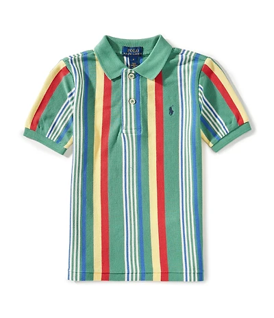 Polo Ralph Lauren Little Boys Short-Sleeve Vertical Striped Mesh Polo Shirt
