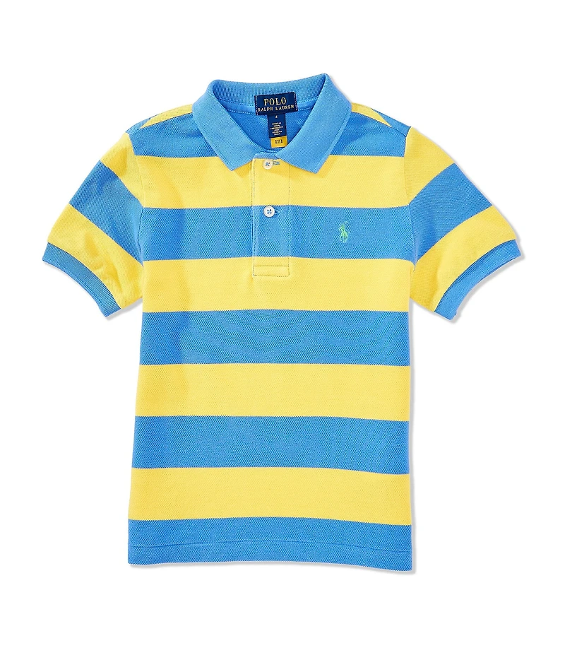 Polo Ralph Lauren Little Boys Short-Sleeve Wide Striped Mesh Polo Shirt