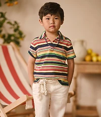 Polo Ralph Lauren Little Boys Short-Sleeve Striped Terry Polo Shirt