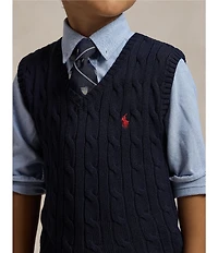 Polo Ralph Lauren Little Boys Sleeveless Cable-Knit Sweater Vest