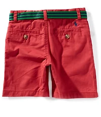 Polo Ralph Lauren Little Boys Straight Fit Flex Abrasion Belted Twill Shorts