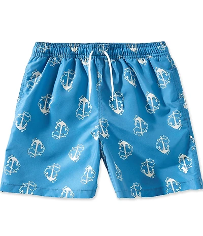 Polo Ralph Lauren Little Boys Anchor-Print Traveler Swim Trunks