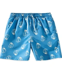 Polo Ralph Lauren Little Boys Anchor-Print Traveler Swim Trunks