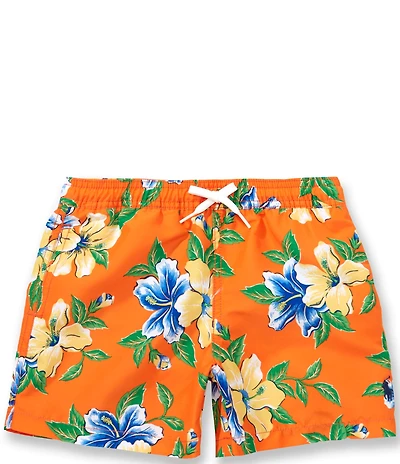 Polo Ralph Lauren Little Boys Hibiscus-Print Traveler Swim Trunks