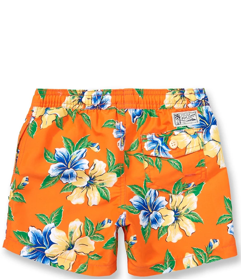 Polo Ralph Lauren Little Boys Hibiscus-Print Traveler Swim Trunks