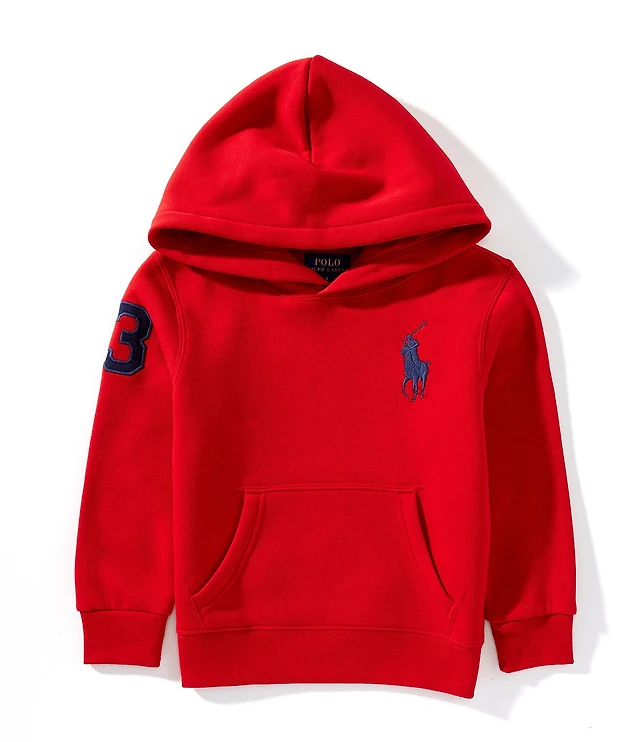 Polo Ralph Lauren Big Boys Long-Sleeve Big Pony Fleece Hoodie at