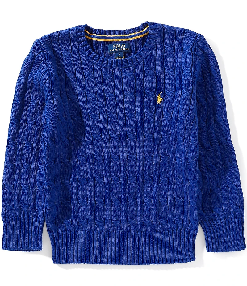 Polo Ralph Lauren Little Boys Long-Sleeve Cable-Knit Sweater