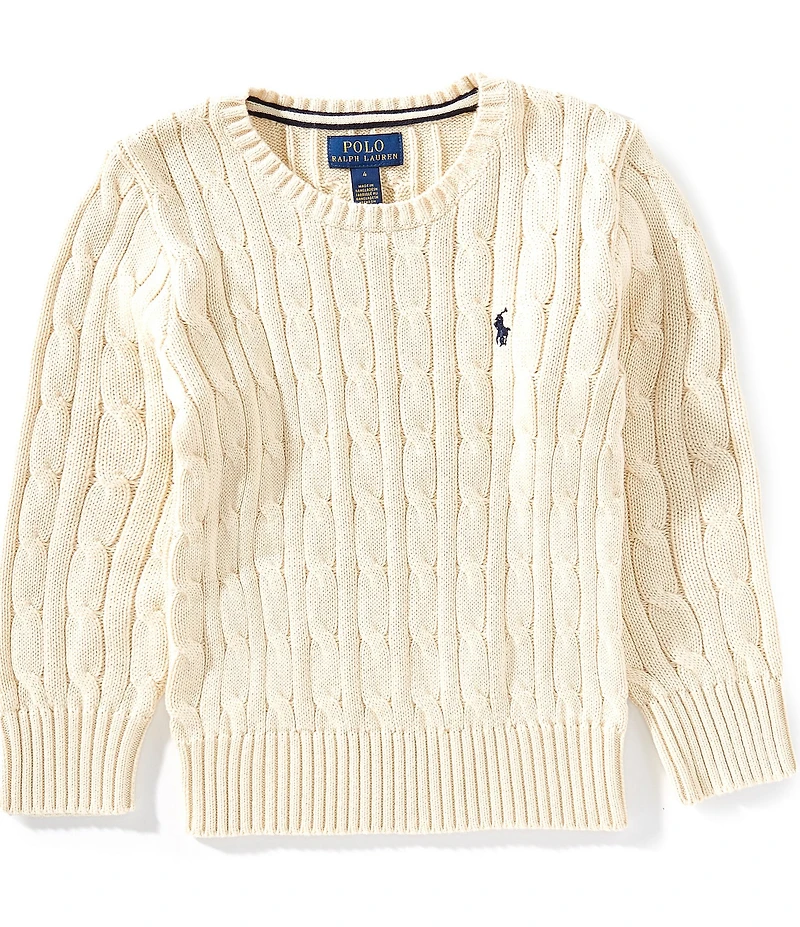 Polo Ralph Lauren Little Boys Long-Sleeve Cable-Knit Sweater