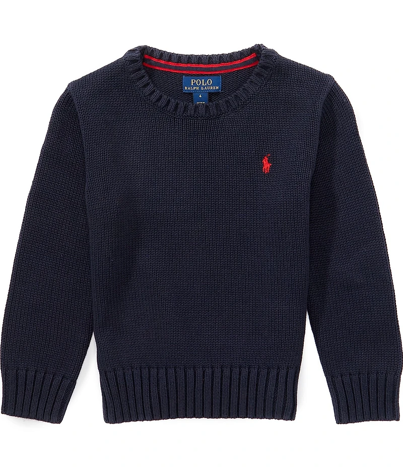 Polo Ralph Lauren Little Boys Long-Sleeve Chunky-Knit Sweater