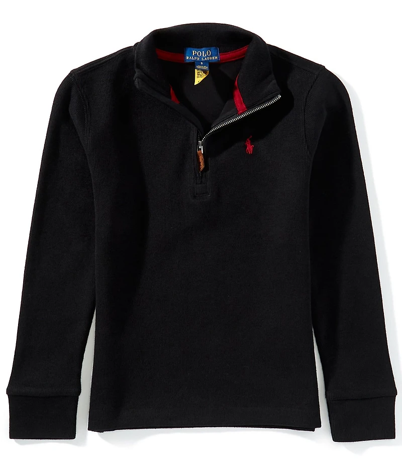 Polo Ralph Lauren Little Boys Long-Sleeve Estate-Rib Quarter-Zip Pullover