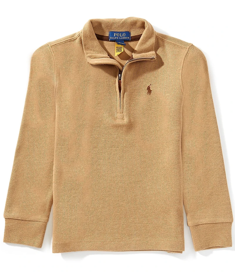 Polo Ralph Lauren Little Boys Long-Sleeve Estate-Rib Quarter-Zip Pullover