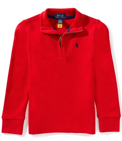 Polo Ralph Lauren Little Boys Long-Sleeve Estate-Rib Quarter-Zip Pullover