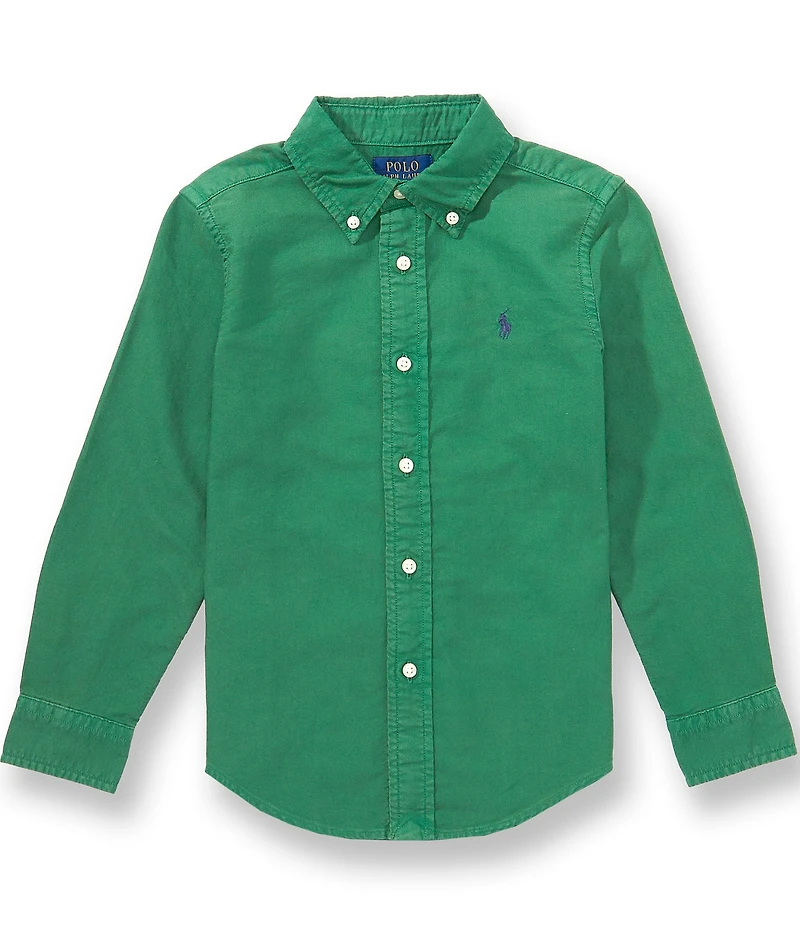 Polo Ralph Lauren Little Boys Long-Sleeve Garment-Dyed Oxford Shirt