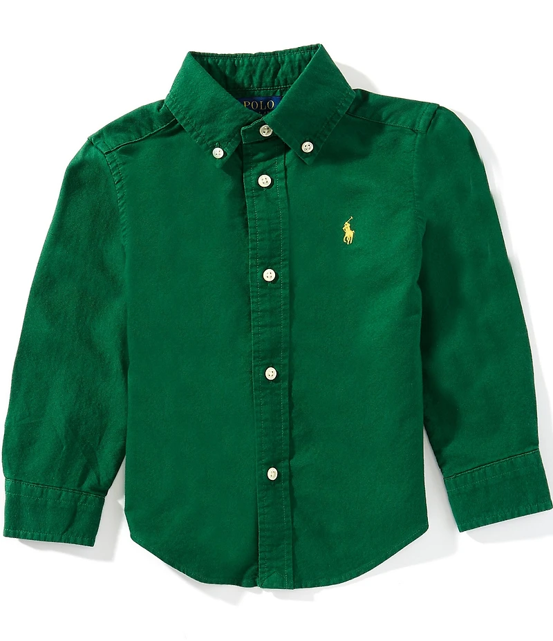 Polo Ralph Lauren Little Boys Long-Sleeve Garment-Dyed Oxford Shirt