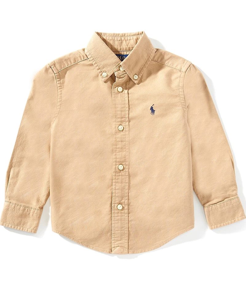 Polo Ralph Lauren Little Boys Long-Sleeve Garment-Dyed Oxford Shirt