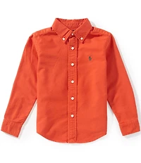 Polo Ralph Lauren Little Boys Long-Sleeve Garment-Dyed Oxford Shirt