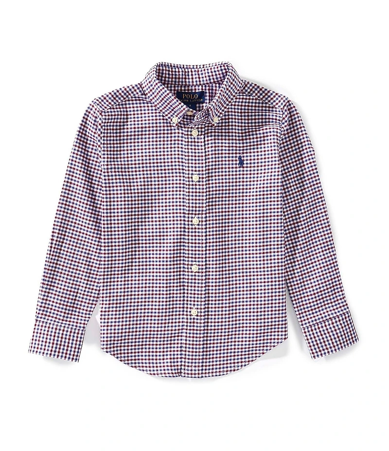 Polo Ralph Lauren Little Boys Long-Sleeve Gingham Performance Canvas Shirt