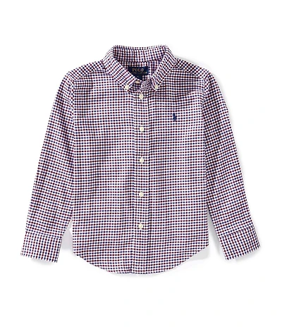 Polo Ralph Lauren Little Boys Long-Sleeve Gingham Performance Canvas Shirt