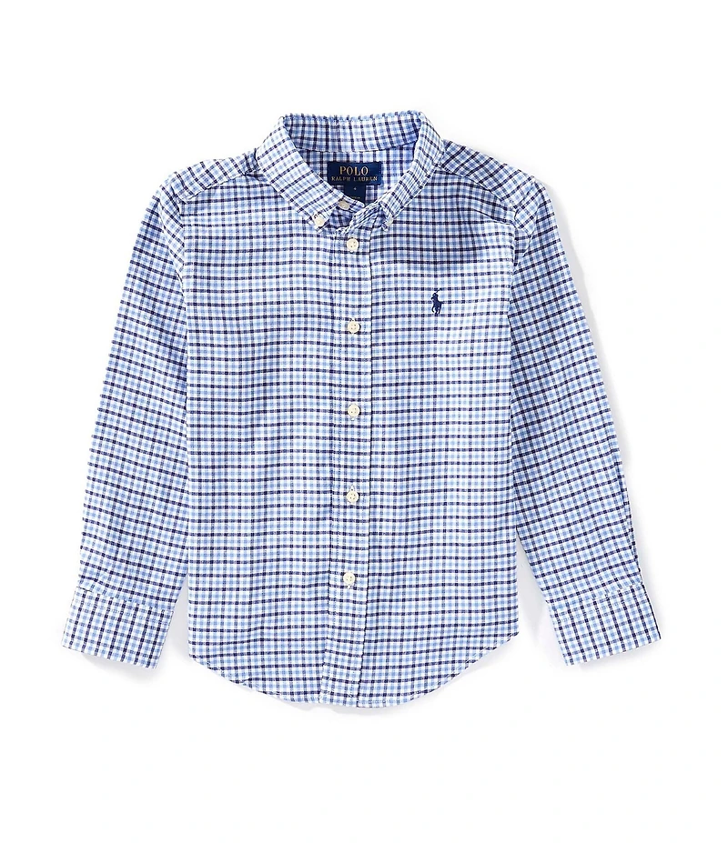 Polo Ralph Lauren Little Boys Long-Sleeve Gingham Performance Canvas Shirt