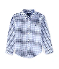 Polo Ralph Lauren Little Boys Long-Sleeve Gingham Performance Canvas Shirt