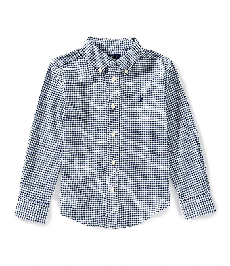Polo Ralph Lauren Little Boys Long-Sleeve Gingham Performance Canvas Shirt