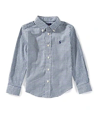 Polo Ralph Lauren Little Boys Long-Sleeve Gingham Performance Canvas Shirt