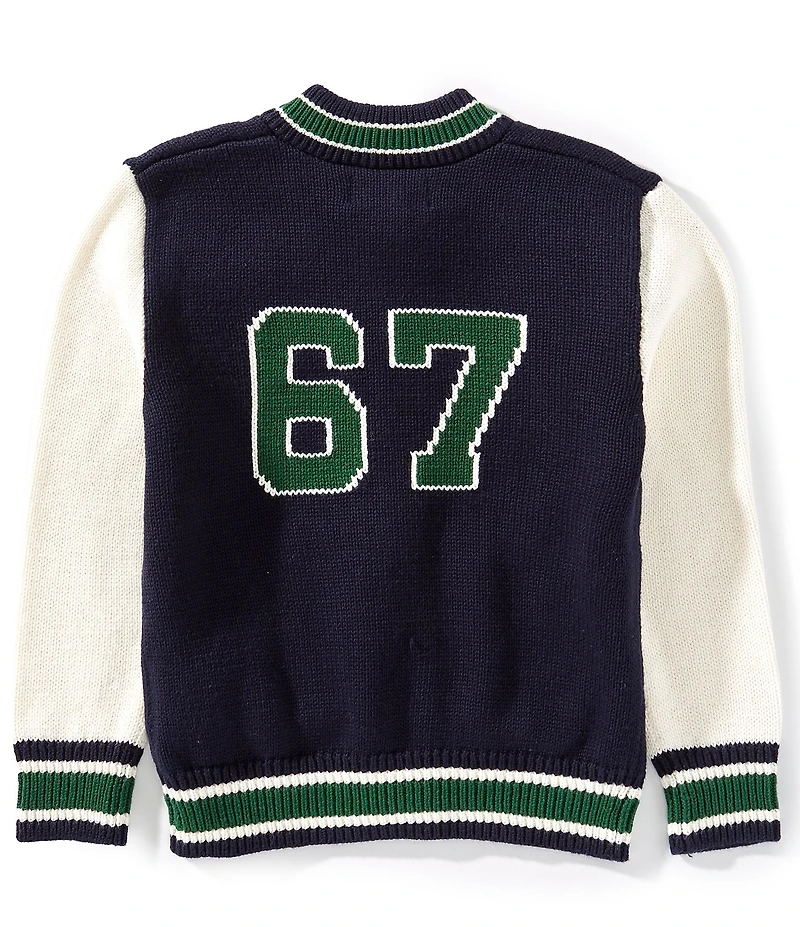 Polo Ralph Lauren Little Boys Long-Sleeve Letterman Sweater Jacket